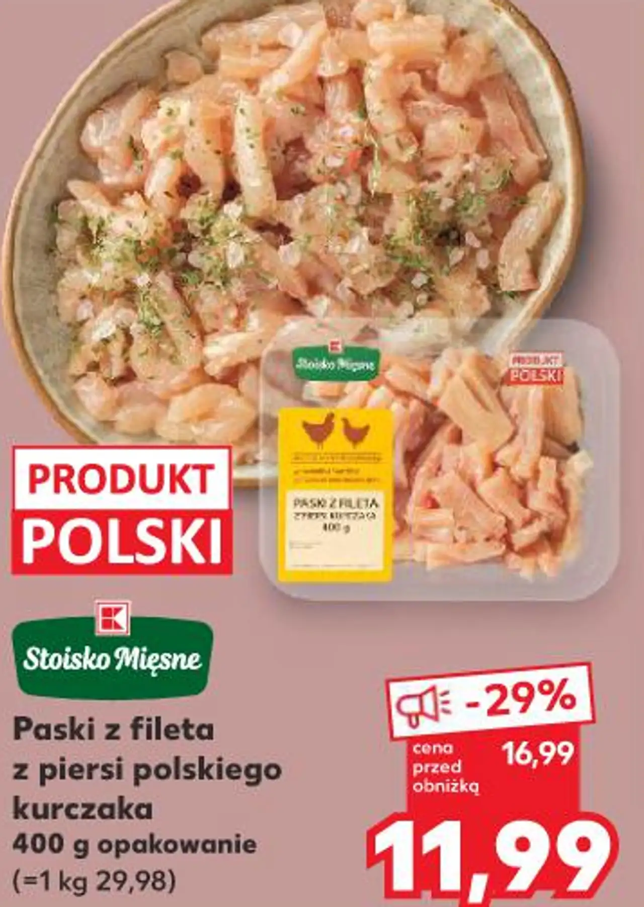 Stoisko Mięsne Paski z fileta z piersi polskiego kurczaka