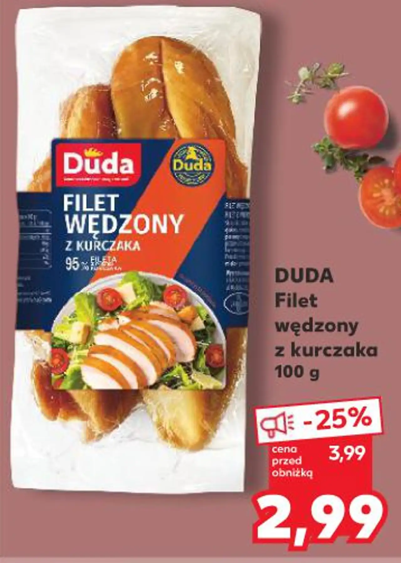 DUDA Filet wędzony z kurczaka 100 g