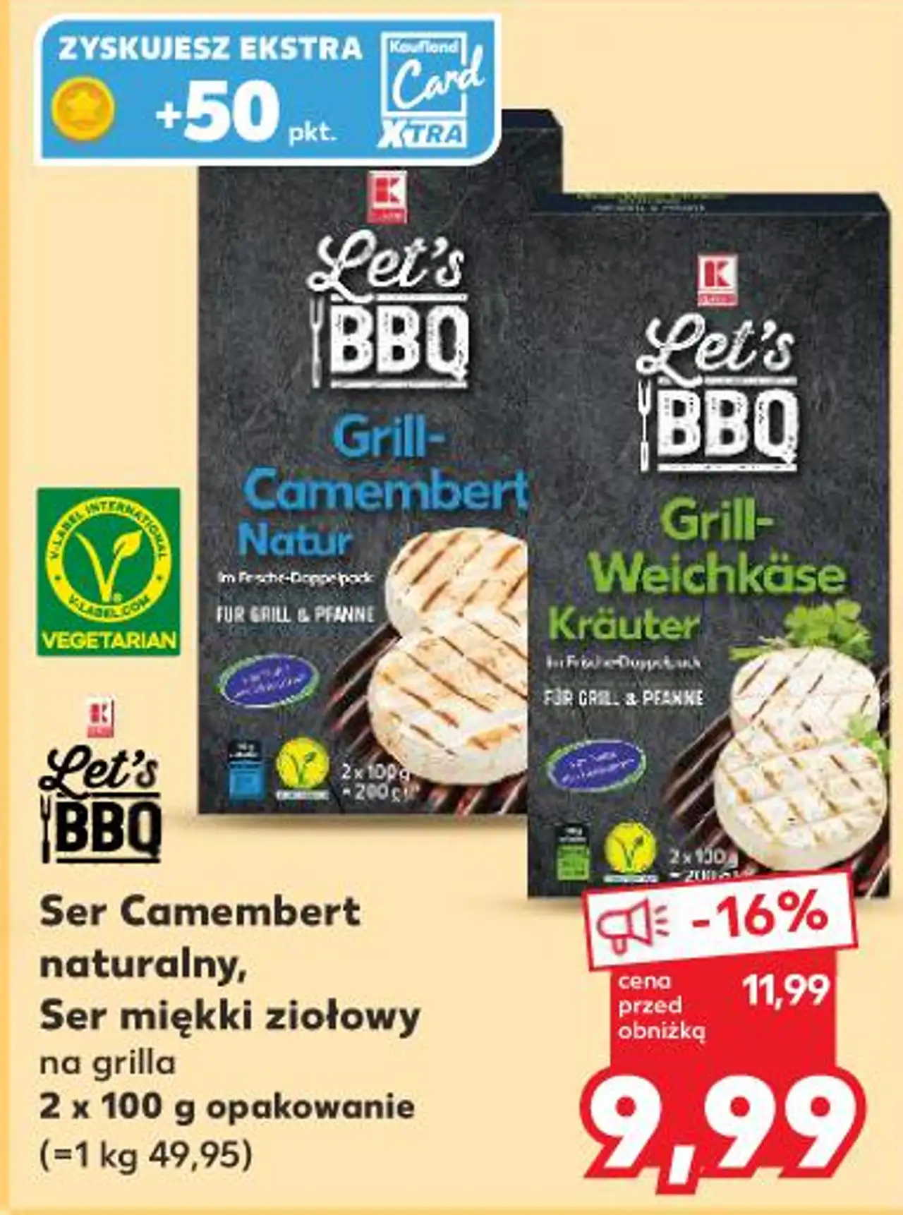 Let's BBQ Ser Camembert naturalny, Ser miękki ziołowy na grilla