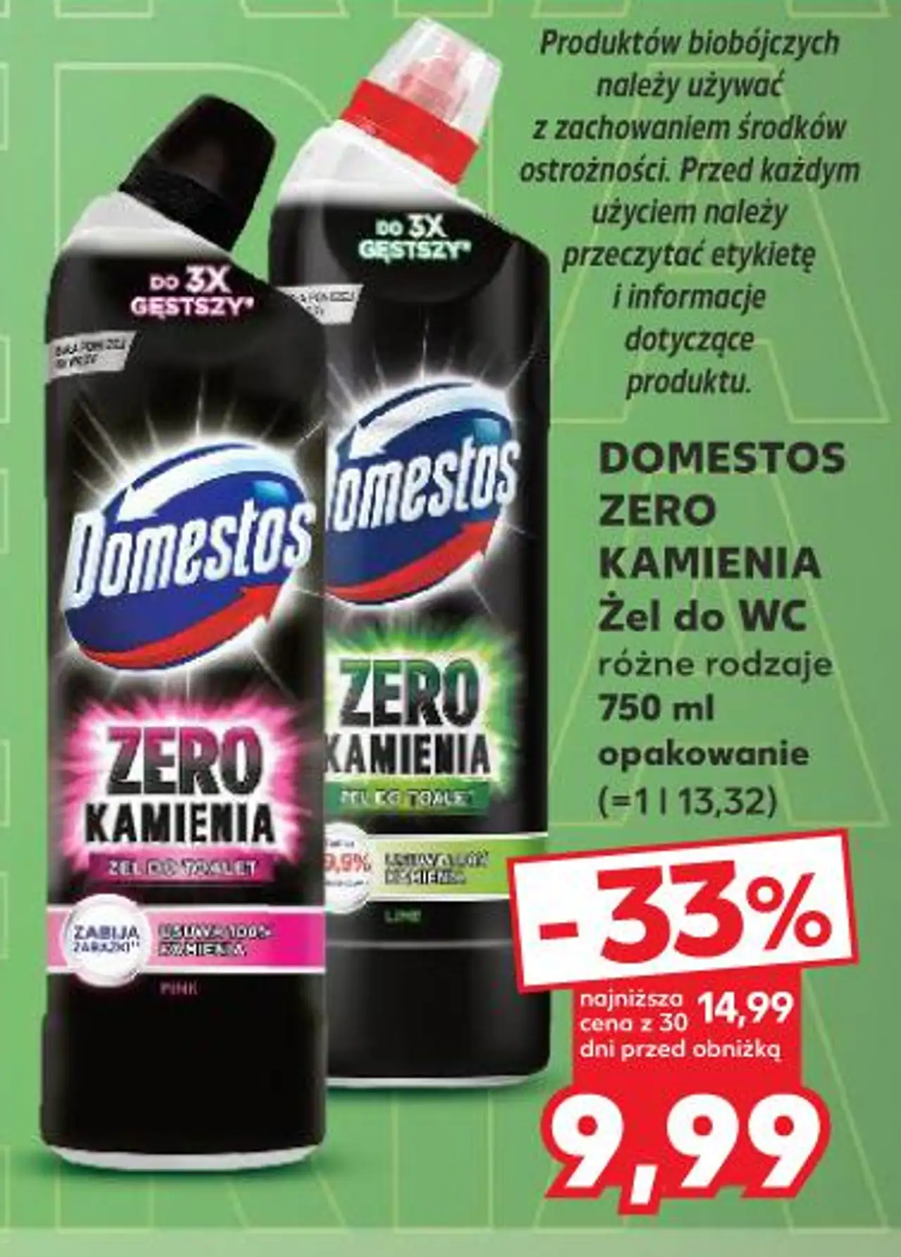 Domestos Zero Kamienia Żel do WC