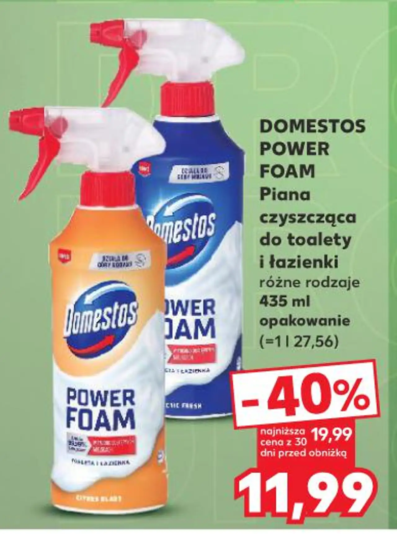 Domestos Power Foam Piana czyszcząca do toalety i łazienki