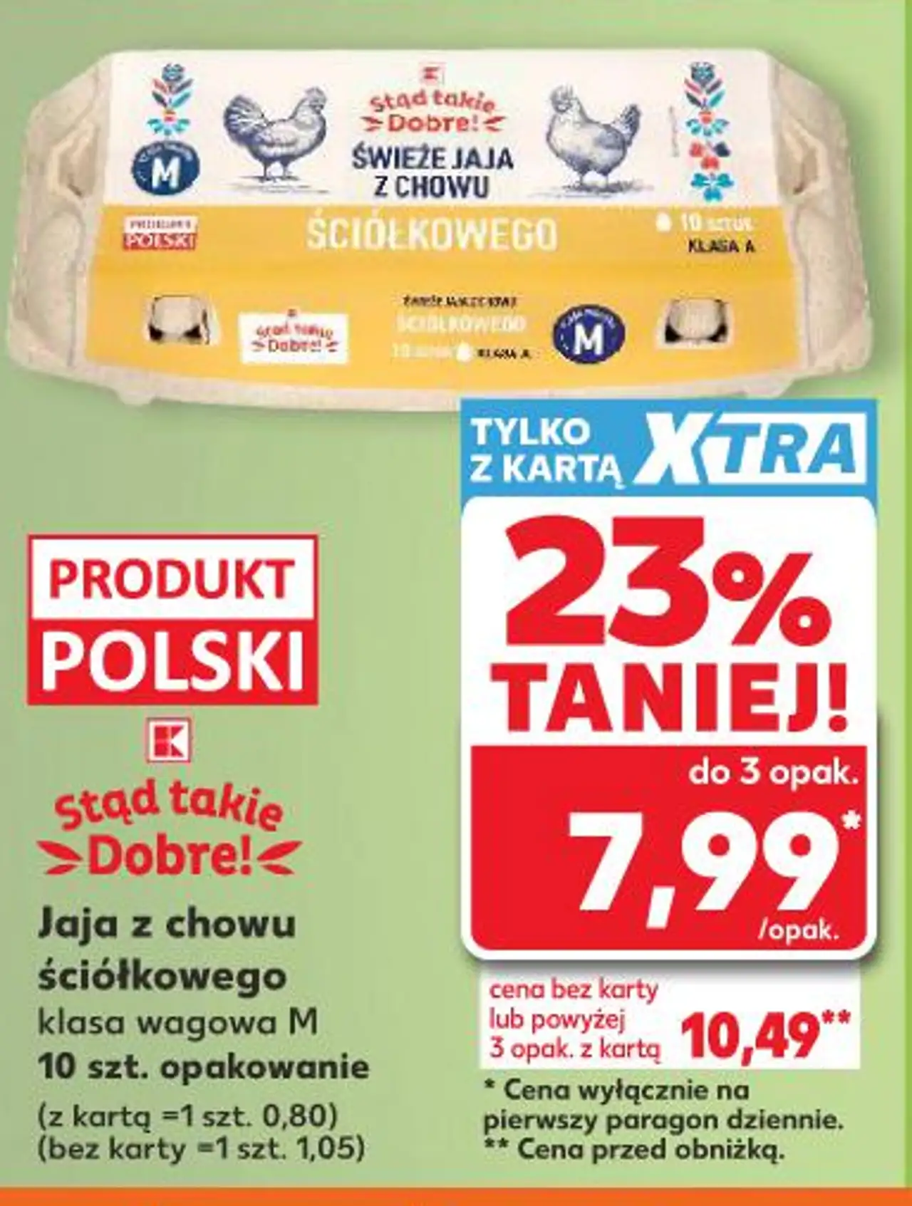 Stąd takie Dobre! Jaja z chowu ściółkowego klasa wagowa M 10 szt.