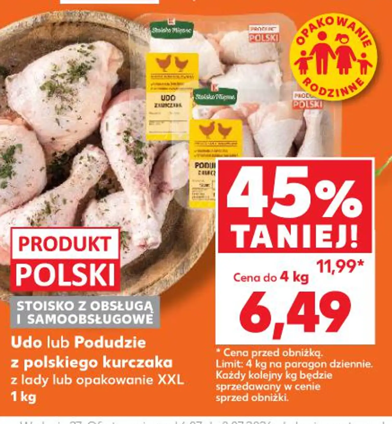 Udo lub Podudzie z polskiego kurczaka z lady lub opakowanie XXL