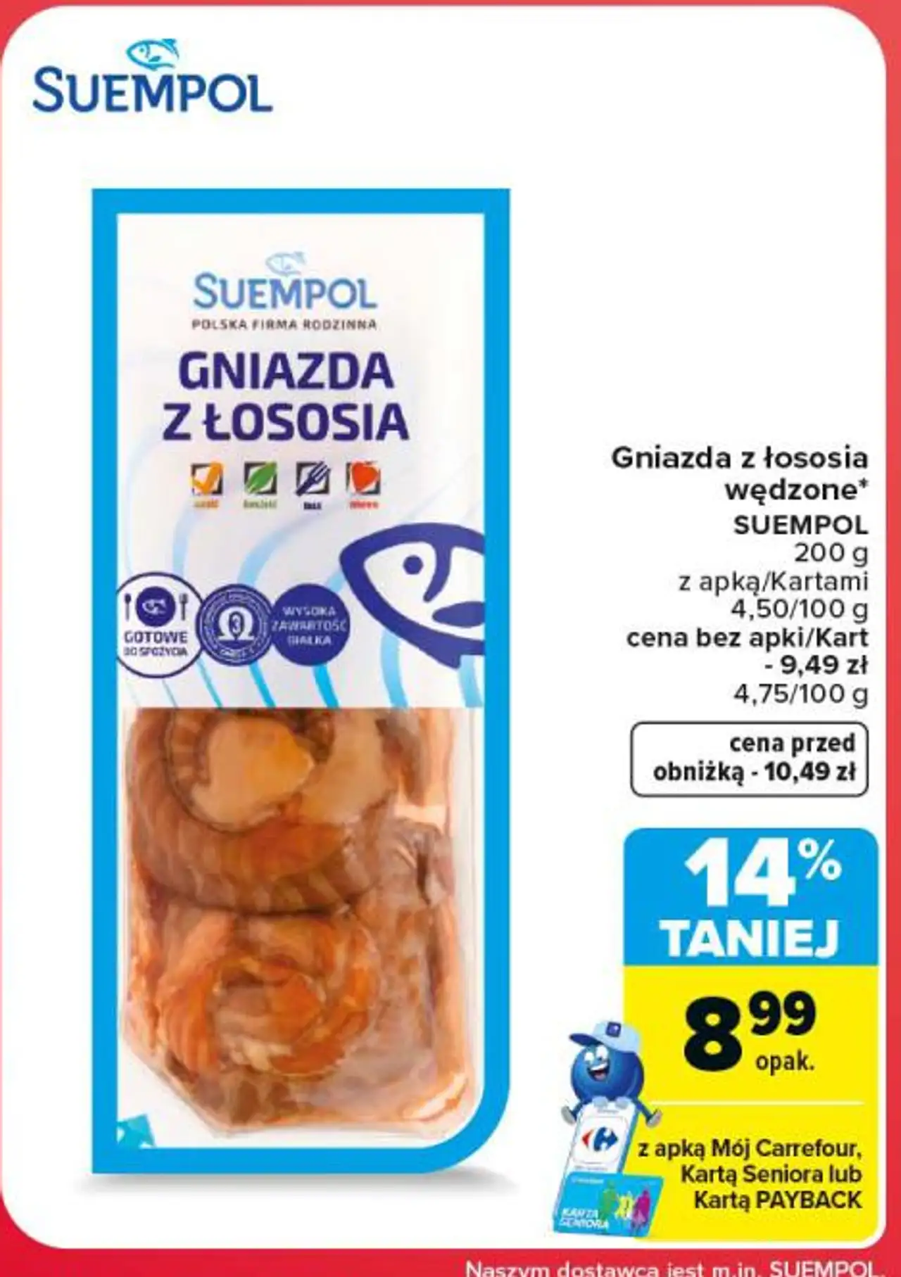 Gniazda z łososia wędzone SUEMPOL