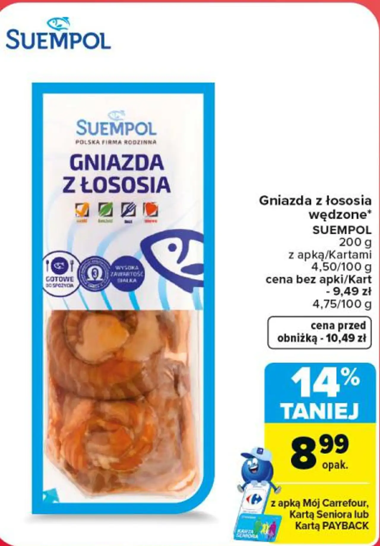 Gniazda z łososia wędzone SUEMPOL