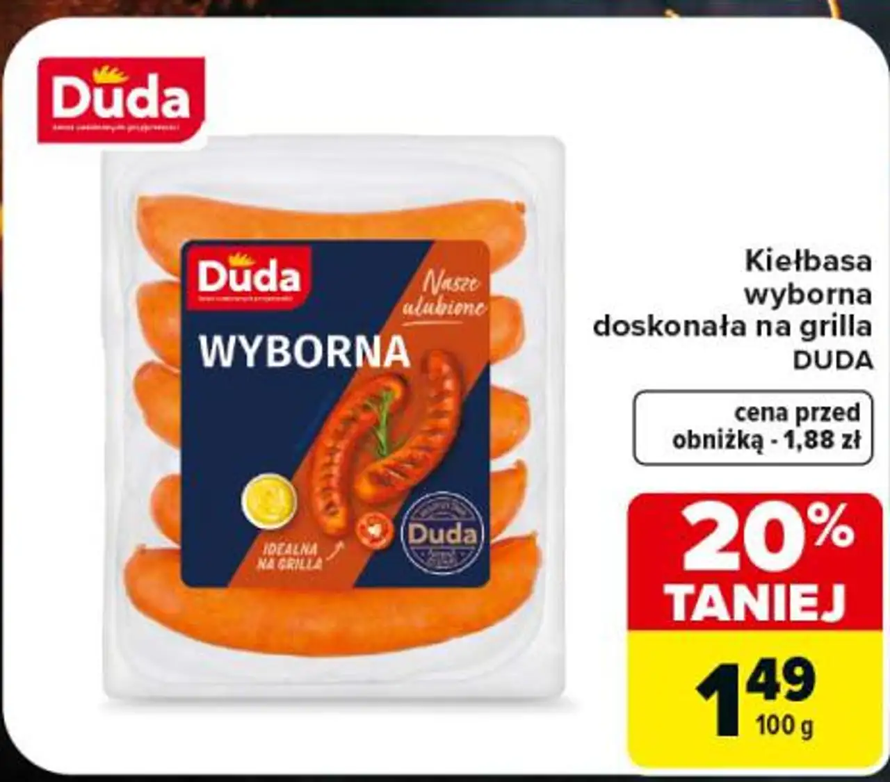 Kiełbasa wyborna doskonała na grilla Duda