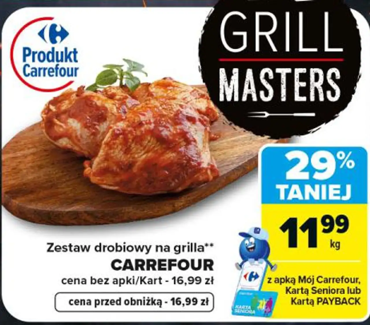 Zestaw drobiowy na grilla Carrefour Grill Masters