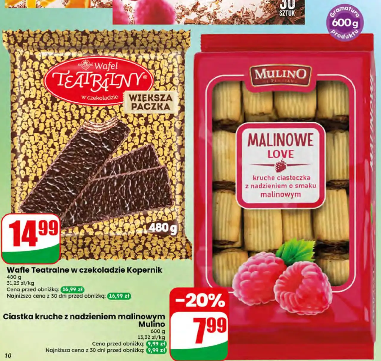 Ciastka kruche z nadzieniem malinowym Mulino