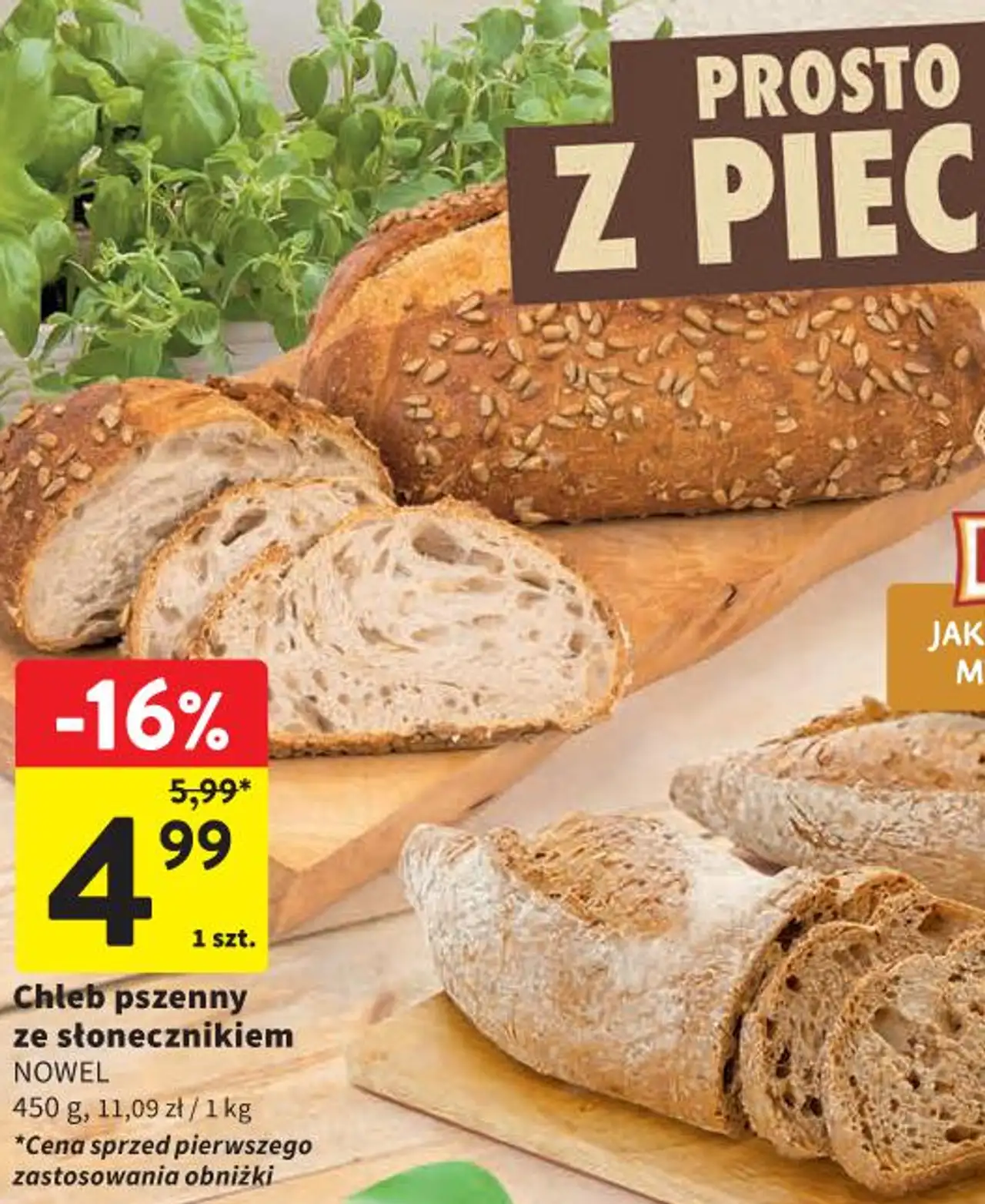 Chleb pszenny ze słonecznikiem NOWEL