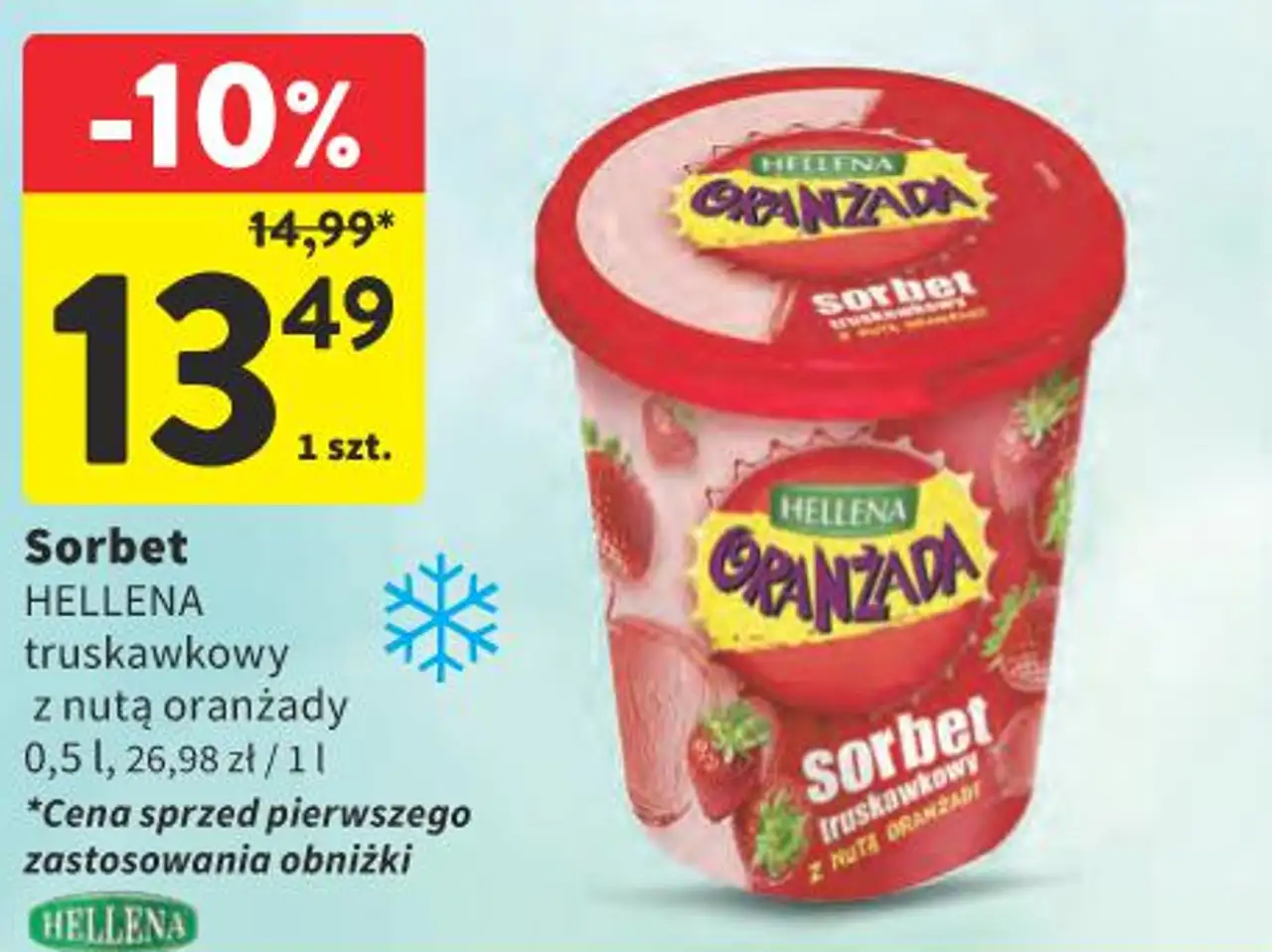 Sorbet HELLENA truskawkowy z nutą oranżady