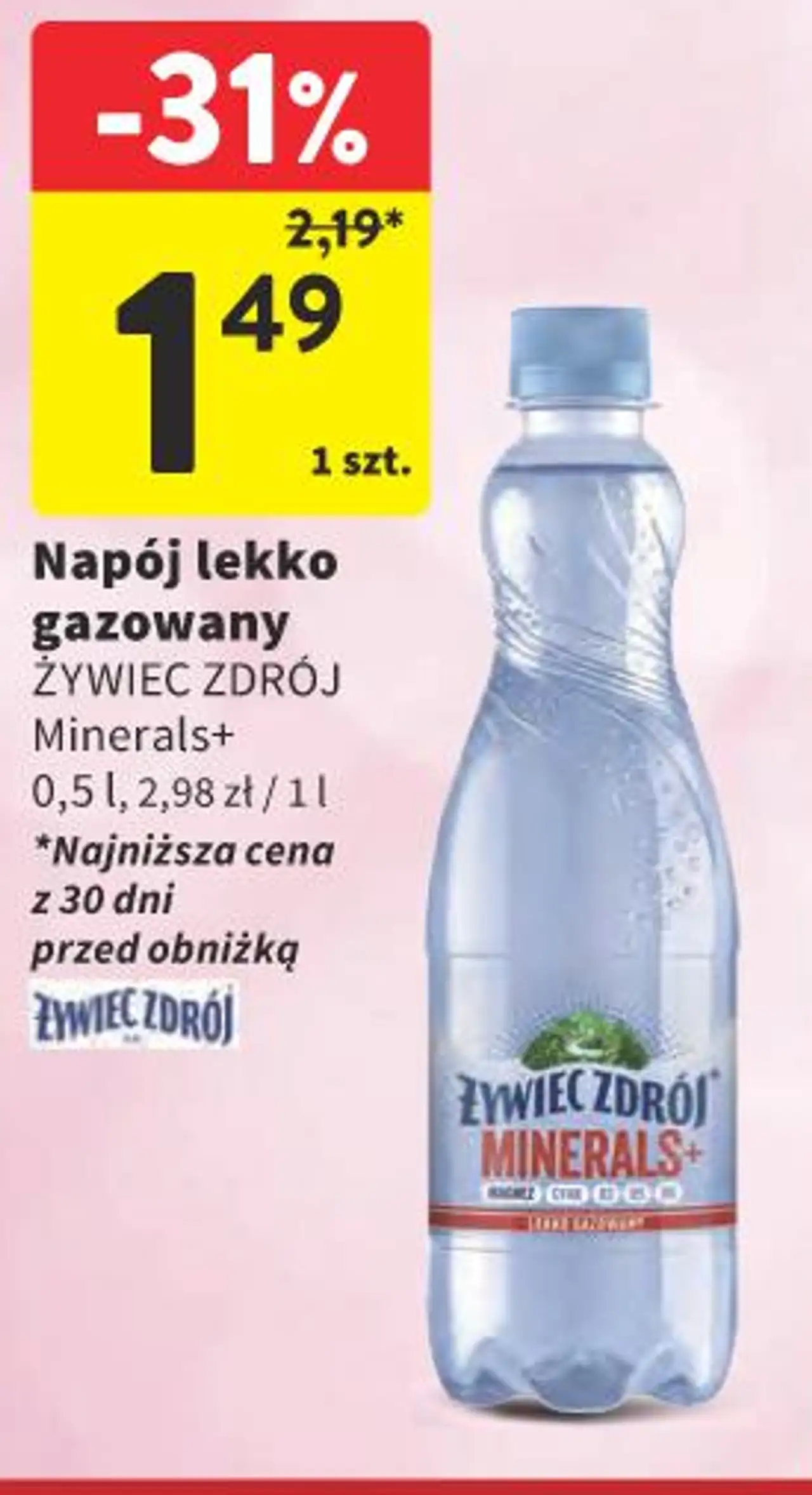 Napój lekko gazowany ŻYWIEC ZDRÓJ Minerals+