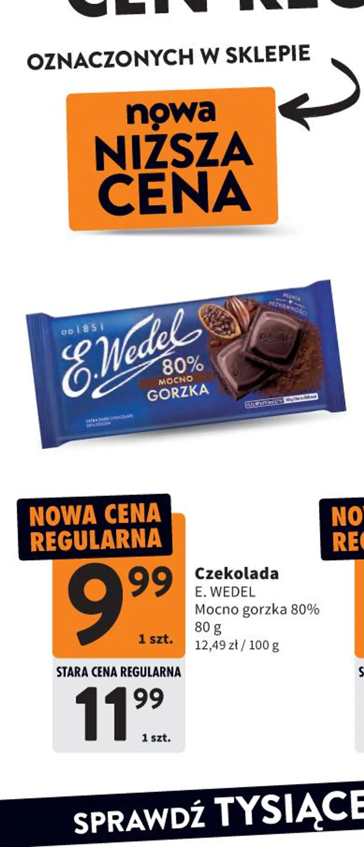 Czekolada E. Wedel Mocno gorzka 80% 80 g