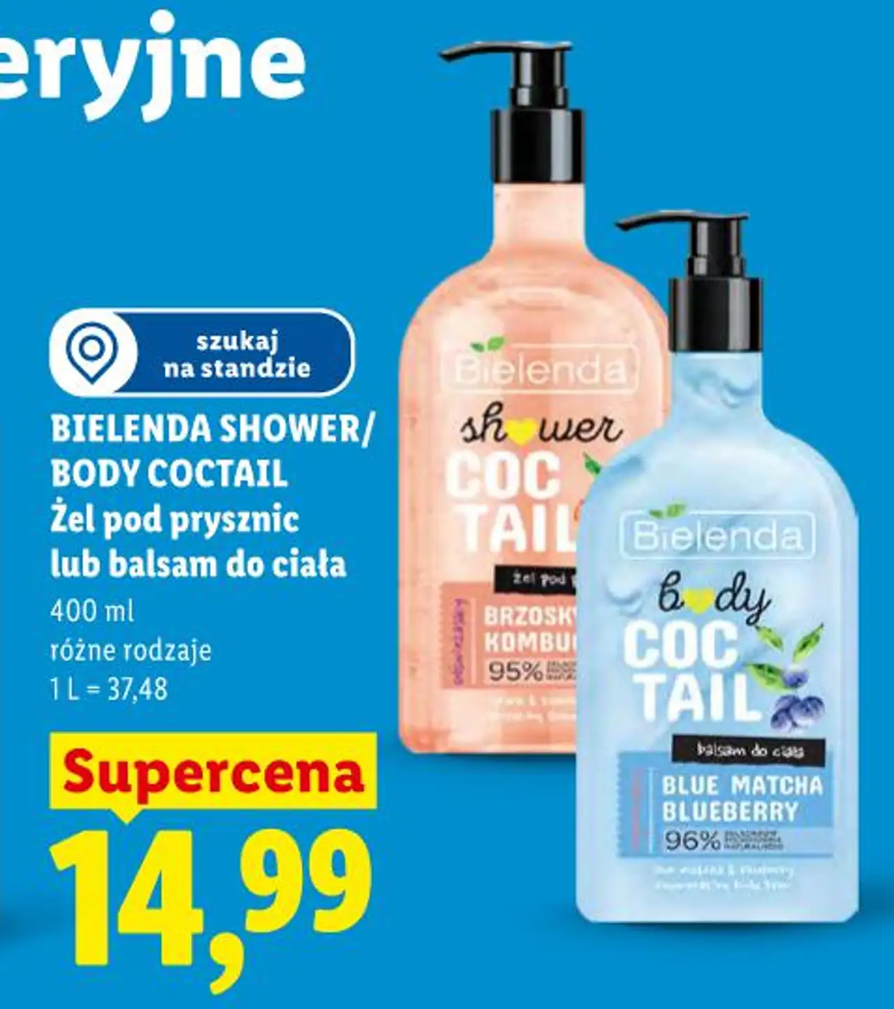BIELENDA SHOWER/ BODY COCTAIL Żel pod prysznic lub balsam do ciała