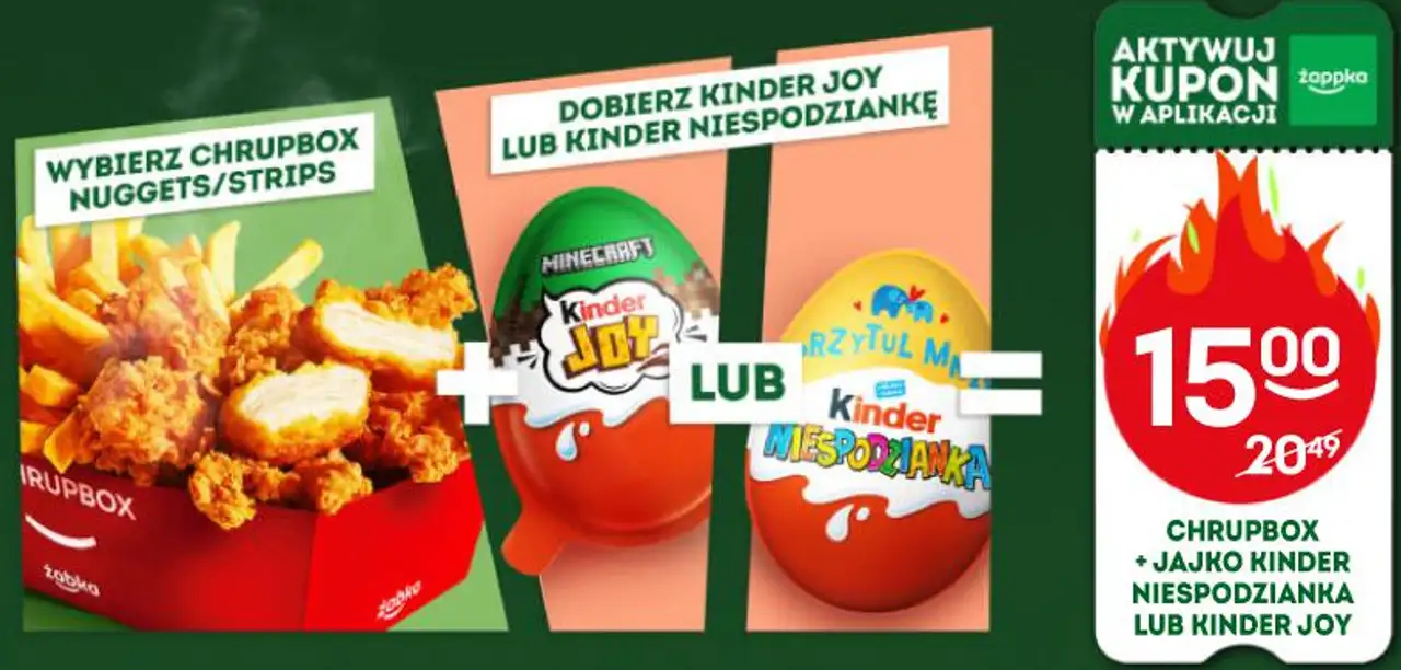 Chrupbox + Jajko Kinder Niespodzianka lub Kinder Joy