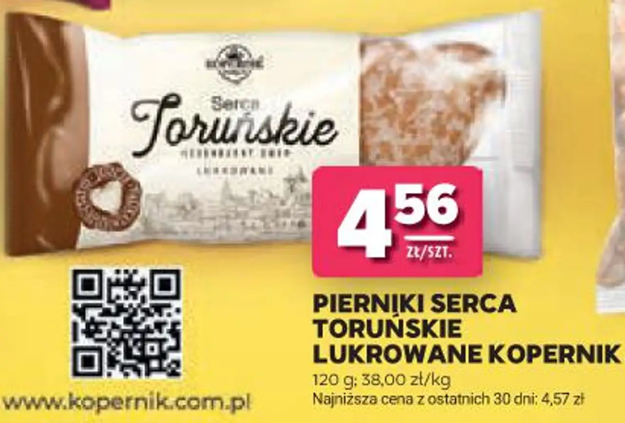 Pierniki Serca Toruńskie Lukrowane Kopernik