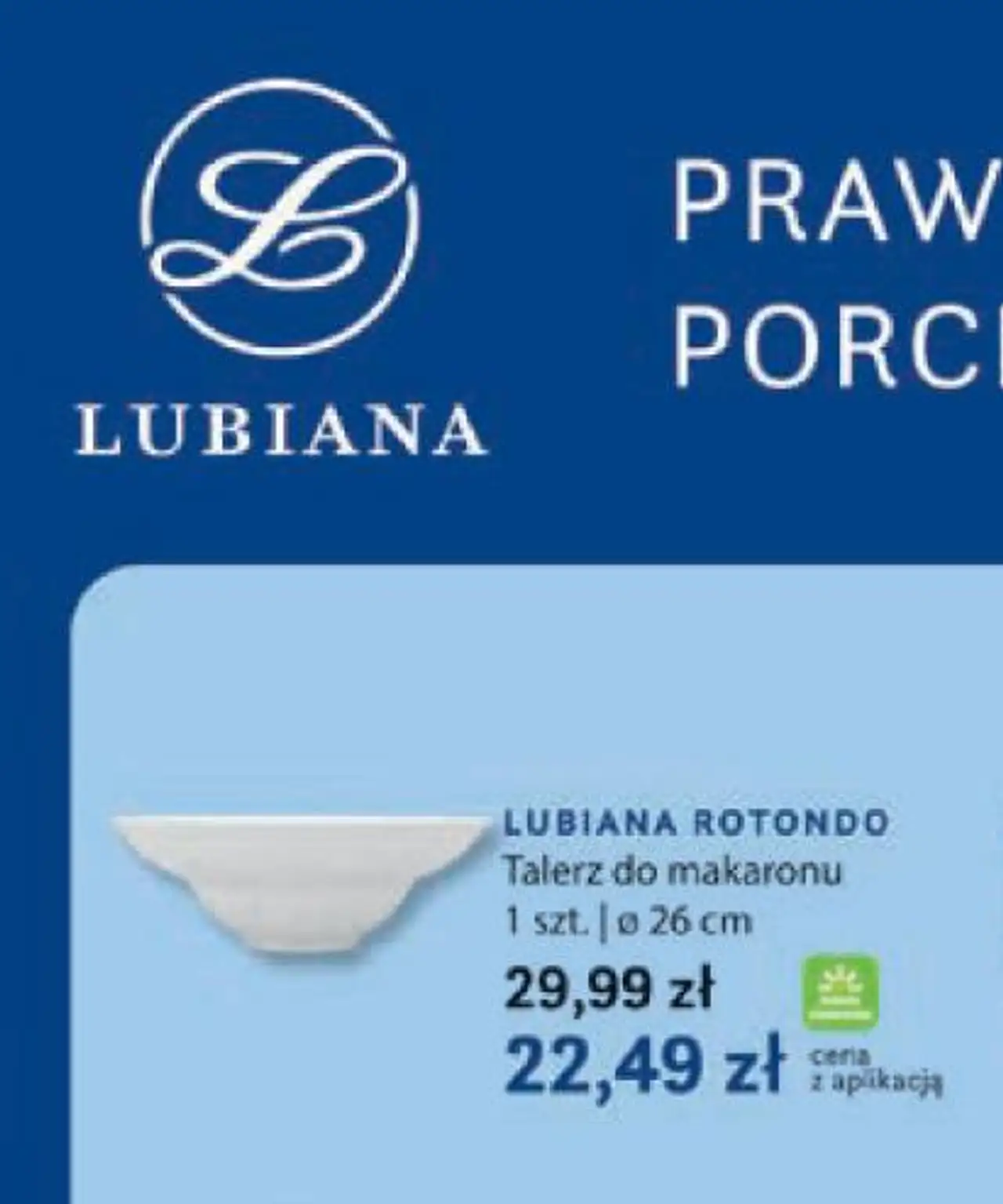 Lubiana Rotondo Talerz do makaronu