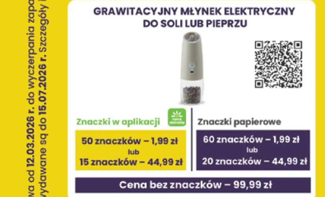 GRAWITACYJNY MŁYNEK ELEKTRYCZNY DO SOLI LUB PIEPRZU
