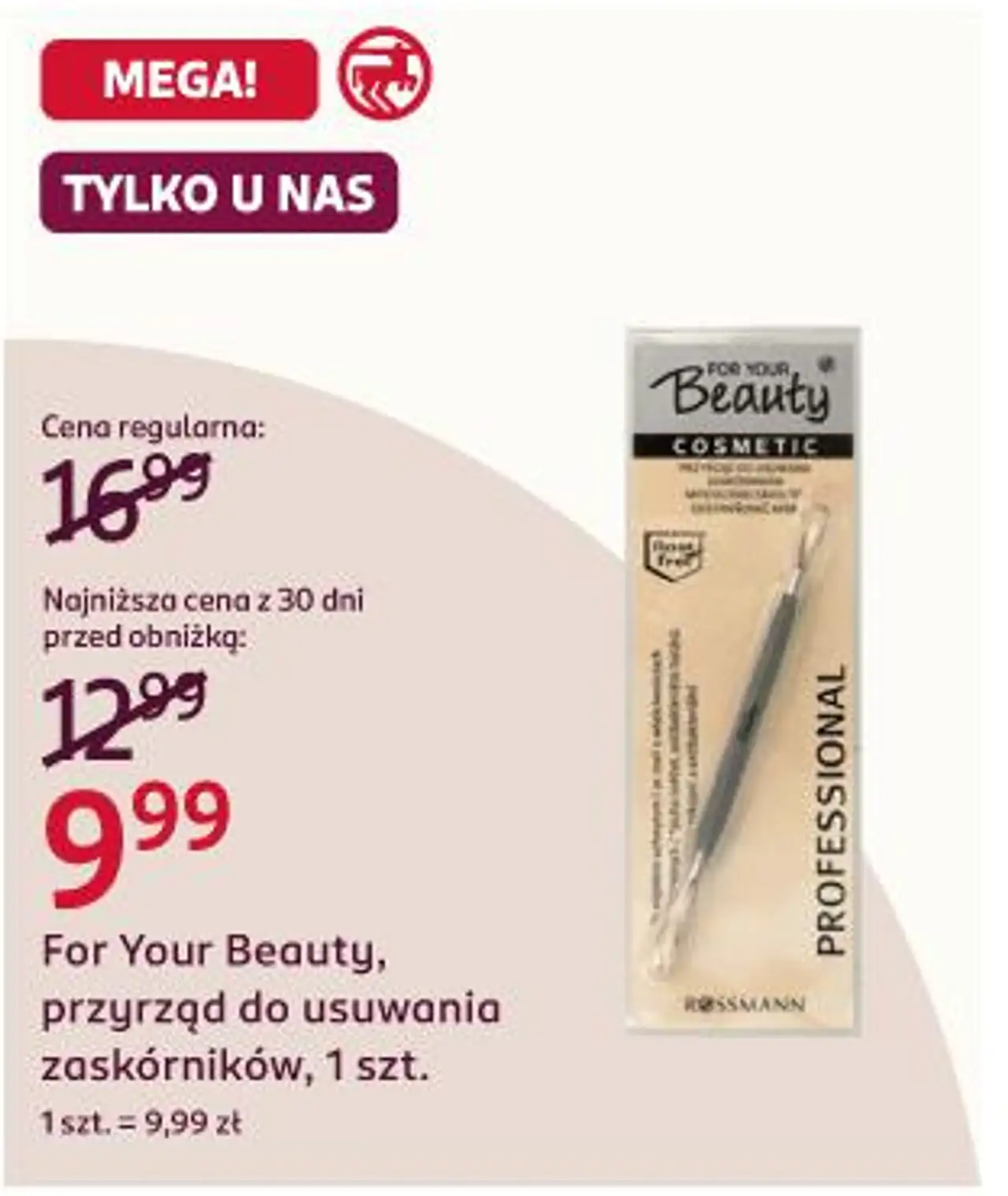 For Your Beauty, przyrząd do usuwania zaskórników, 1 szt.