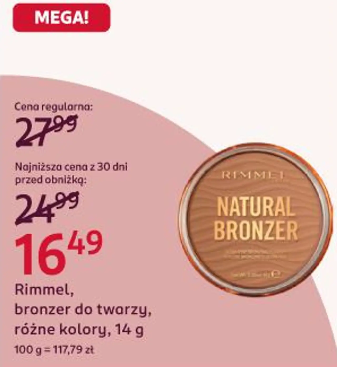 Rimmel, bronzer do twarzy, różne kolory, 14 g