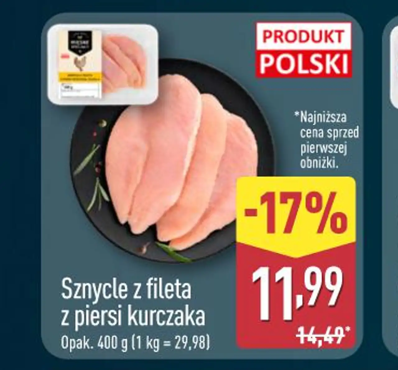 Sznycle z fileta z piersi kurczaka