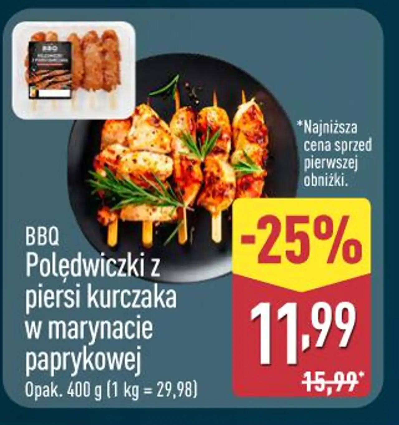 Poledwiczki z piersi kurczaka w marynacie paprykowej