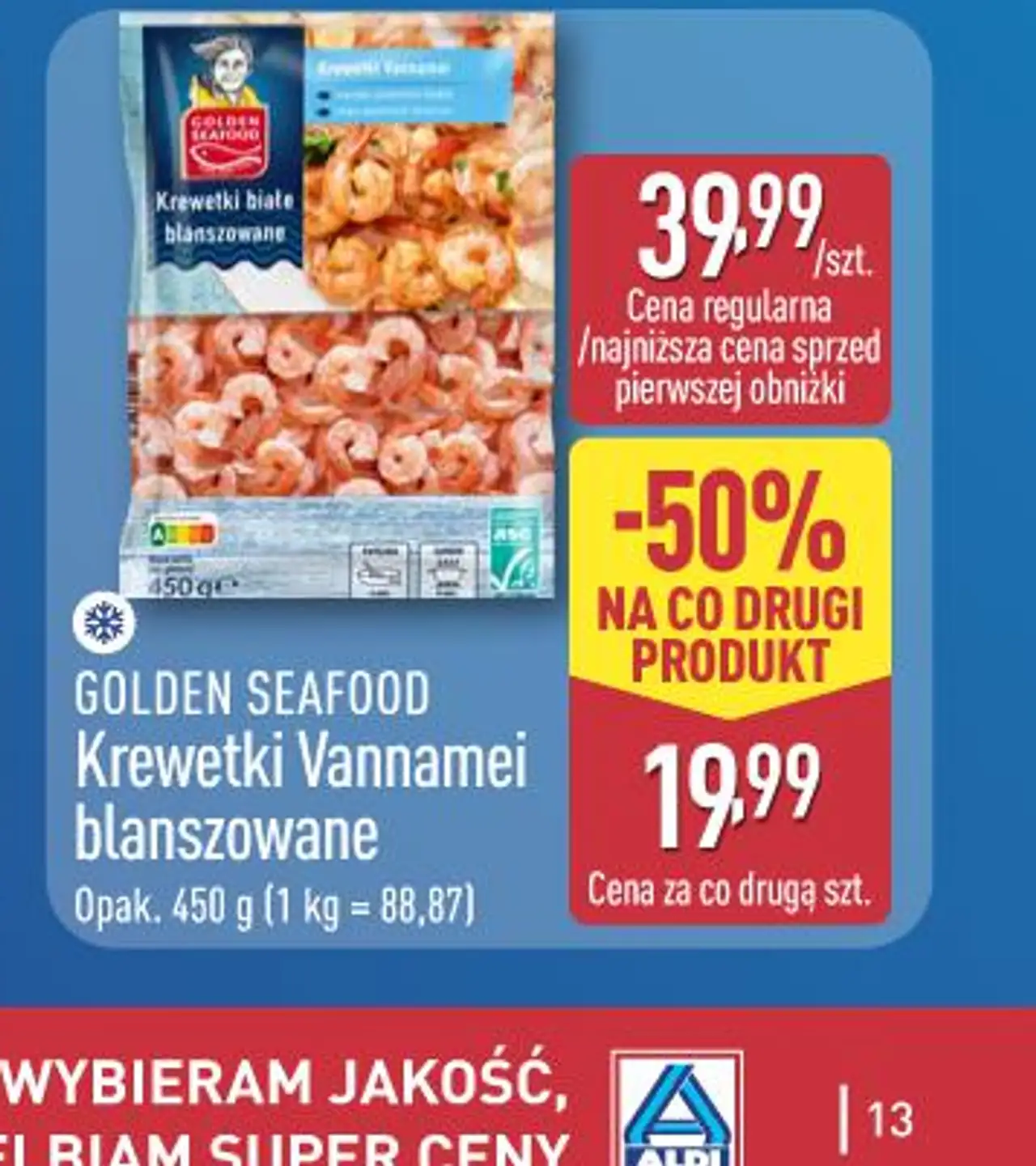 GOLDEN SEAFOOD Krewetki Vannamei blanszowane