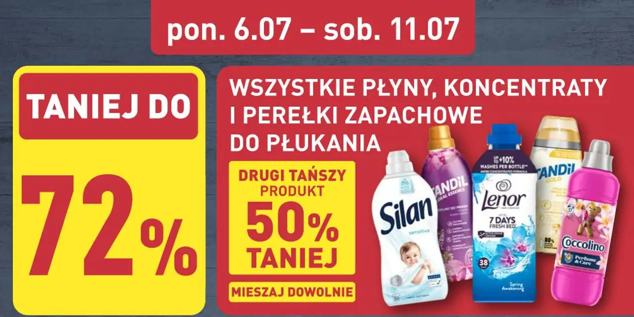 Płyny, koncentraty i perełki zapachowe do płukania (Silan, Lenor, Coccolino)