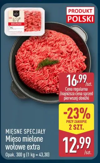 - MIĘSNE SPECJAŁY Mięso mielone wołowe extra - Aldi