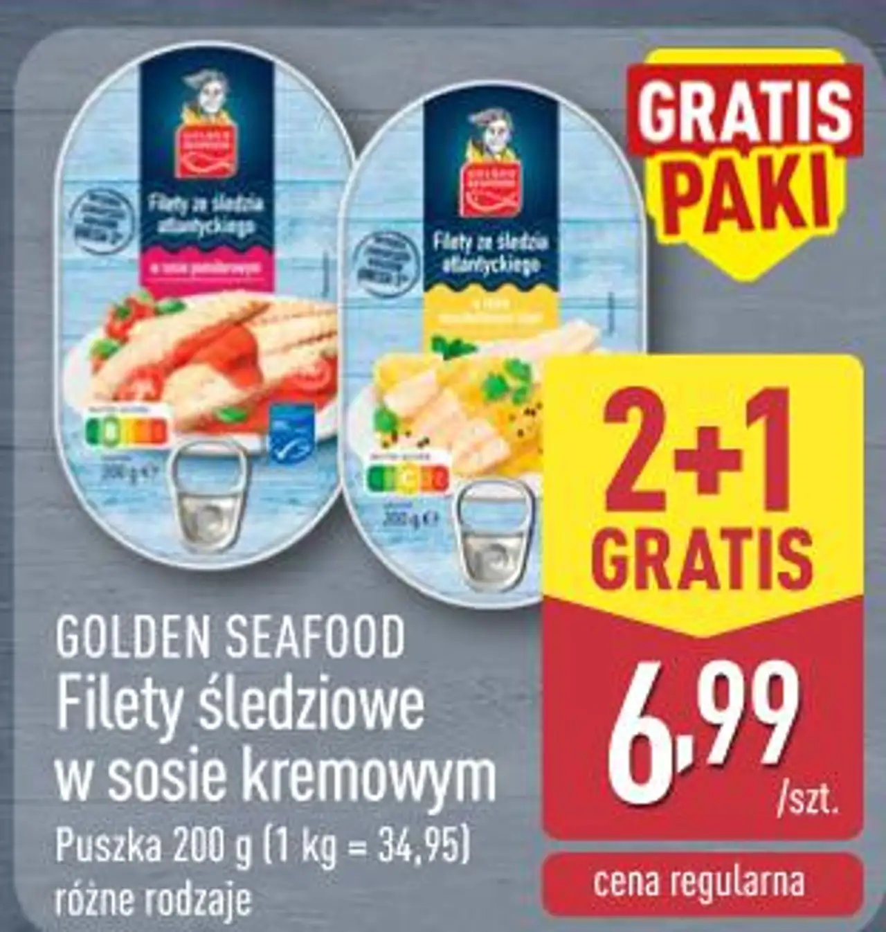 Golden Seafood Filety śledziowe w sosie kremowym