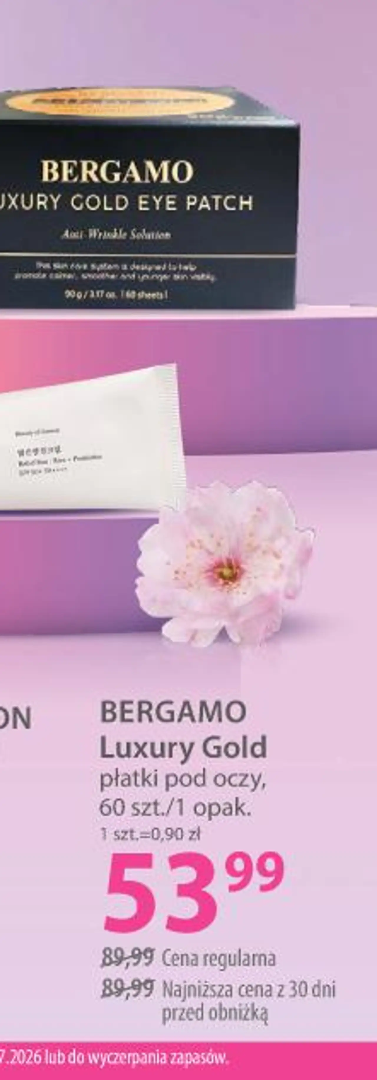BERGAMO Luxury Gold płatki pod oczy