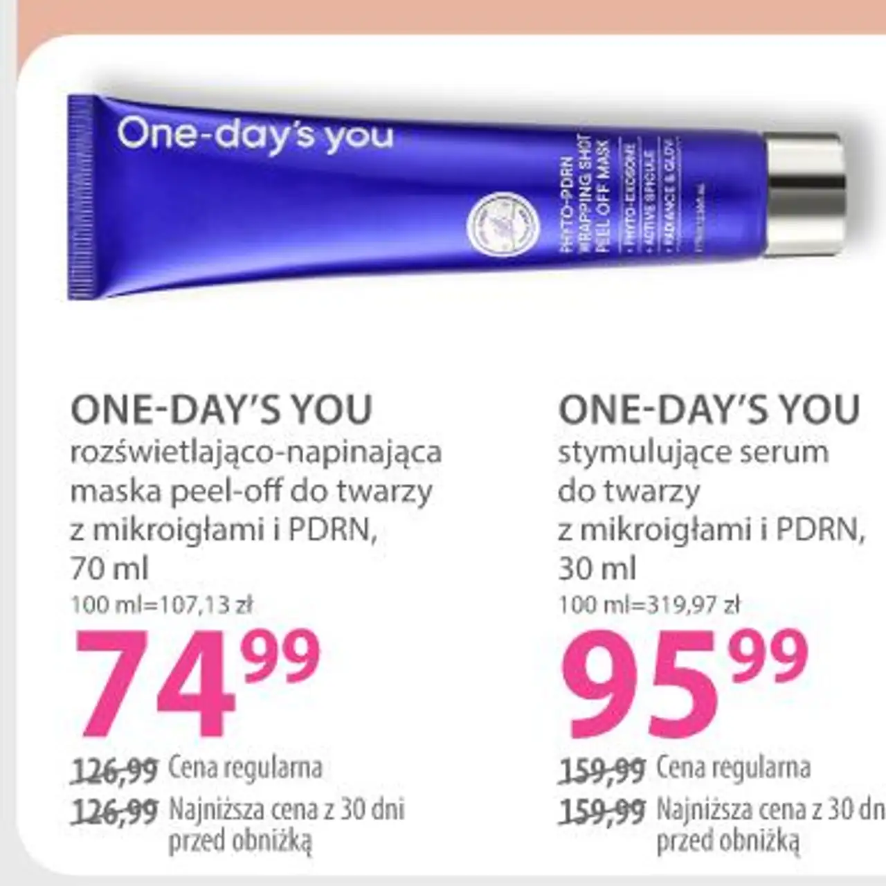 ONE-DAY'S YOU rozświetlająco-napinająca maska peel-off do twarzy
