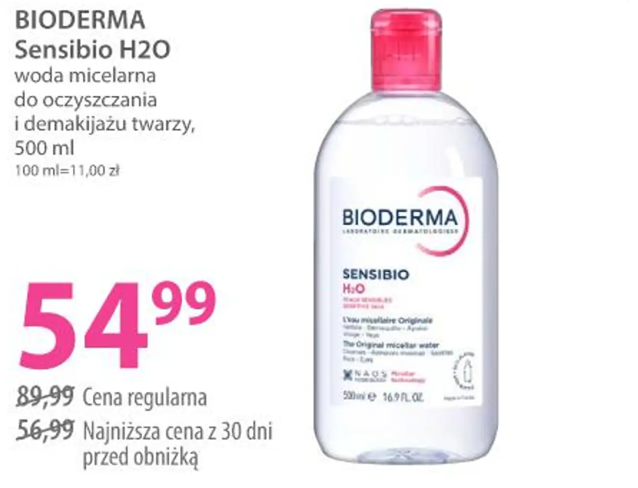 BIODERMA Sensibio H2O woda micelarna