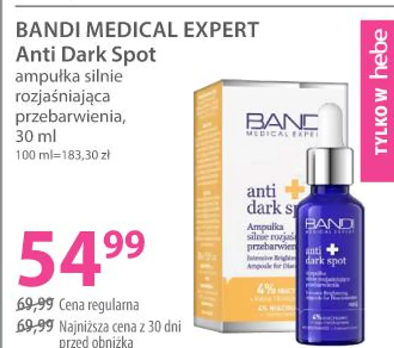BANDI MEDICAL EXPERT Anti Dark Spot ampułka silnie rozjaśniająca przebarwienia