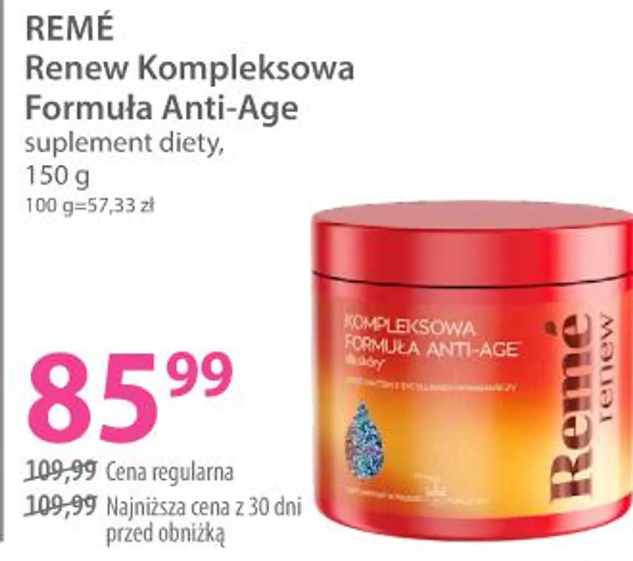 REMÉ Renew Kompleksowa Formuła Anti-Age suplement diety