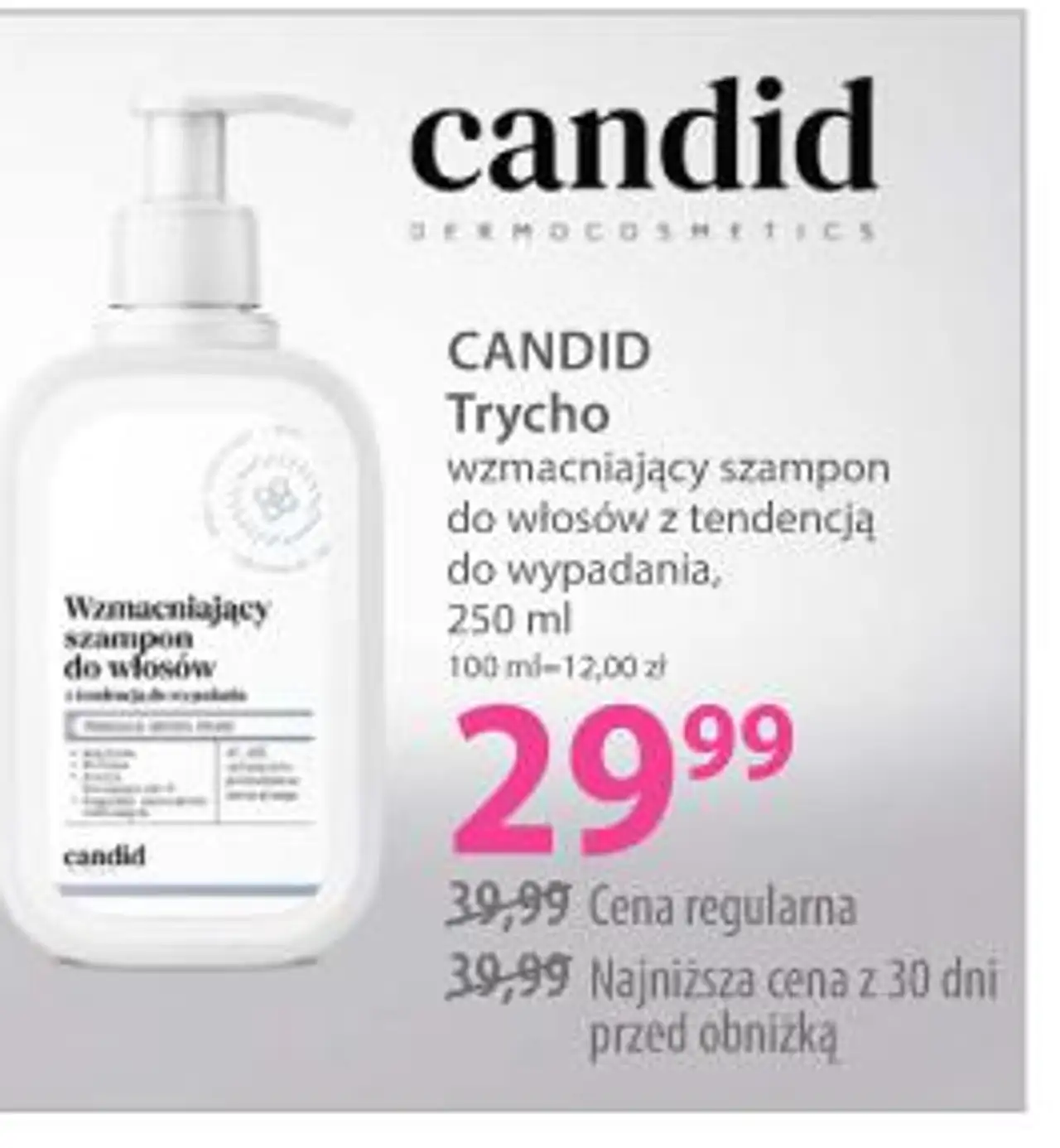 CANDID Trycho wzmacniający szampon do włosów z tendencją do wypadania