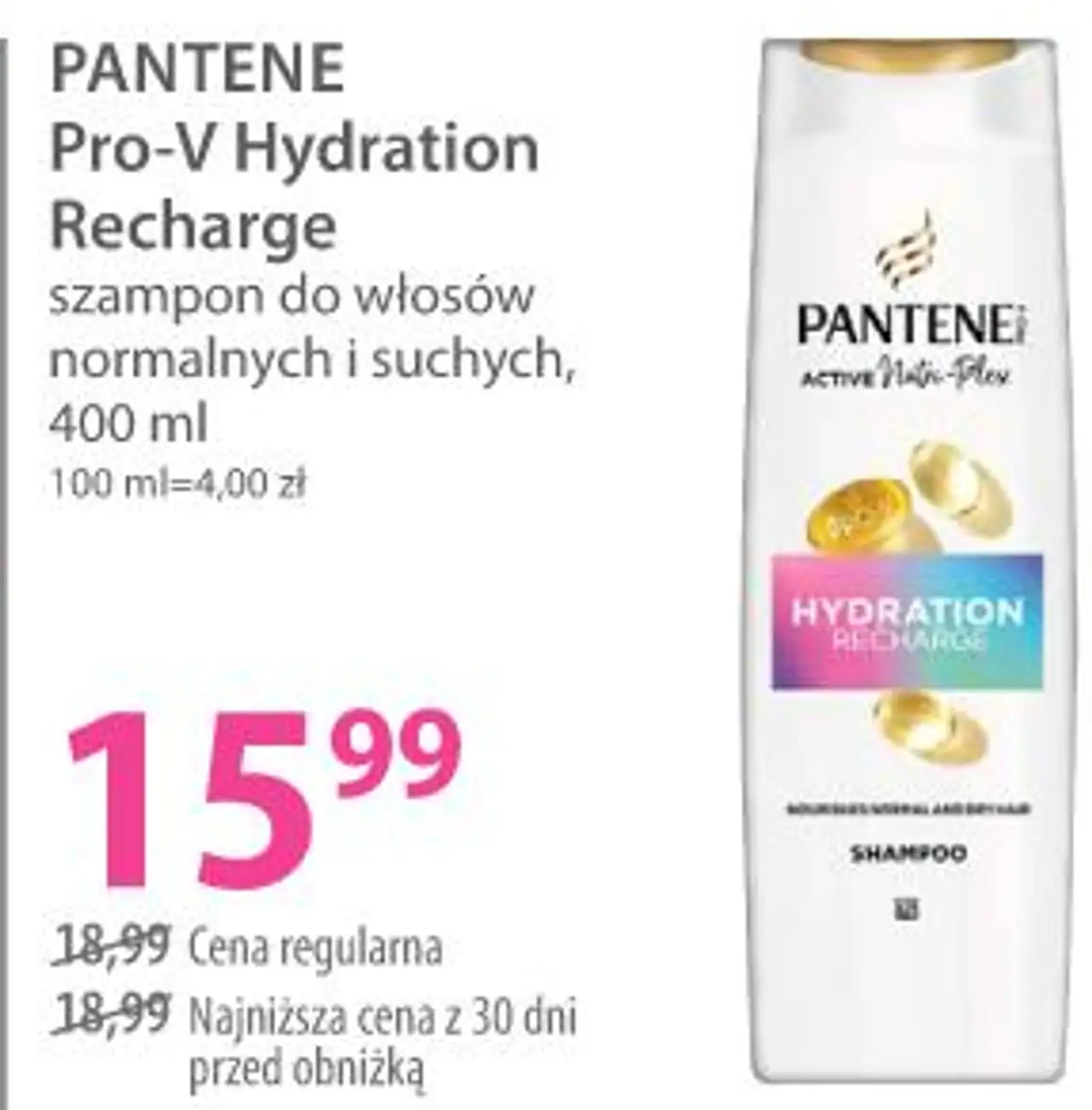 Pantene Pro-V Hydration Recharge szampon do włosów