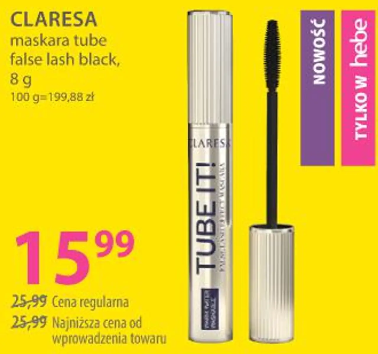 Claresa maskara tube false lash black