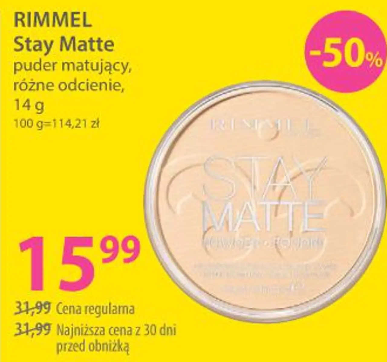 Rimmel Stay Matte puder matujący