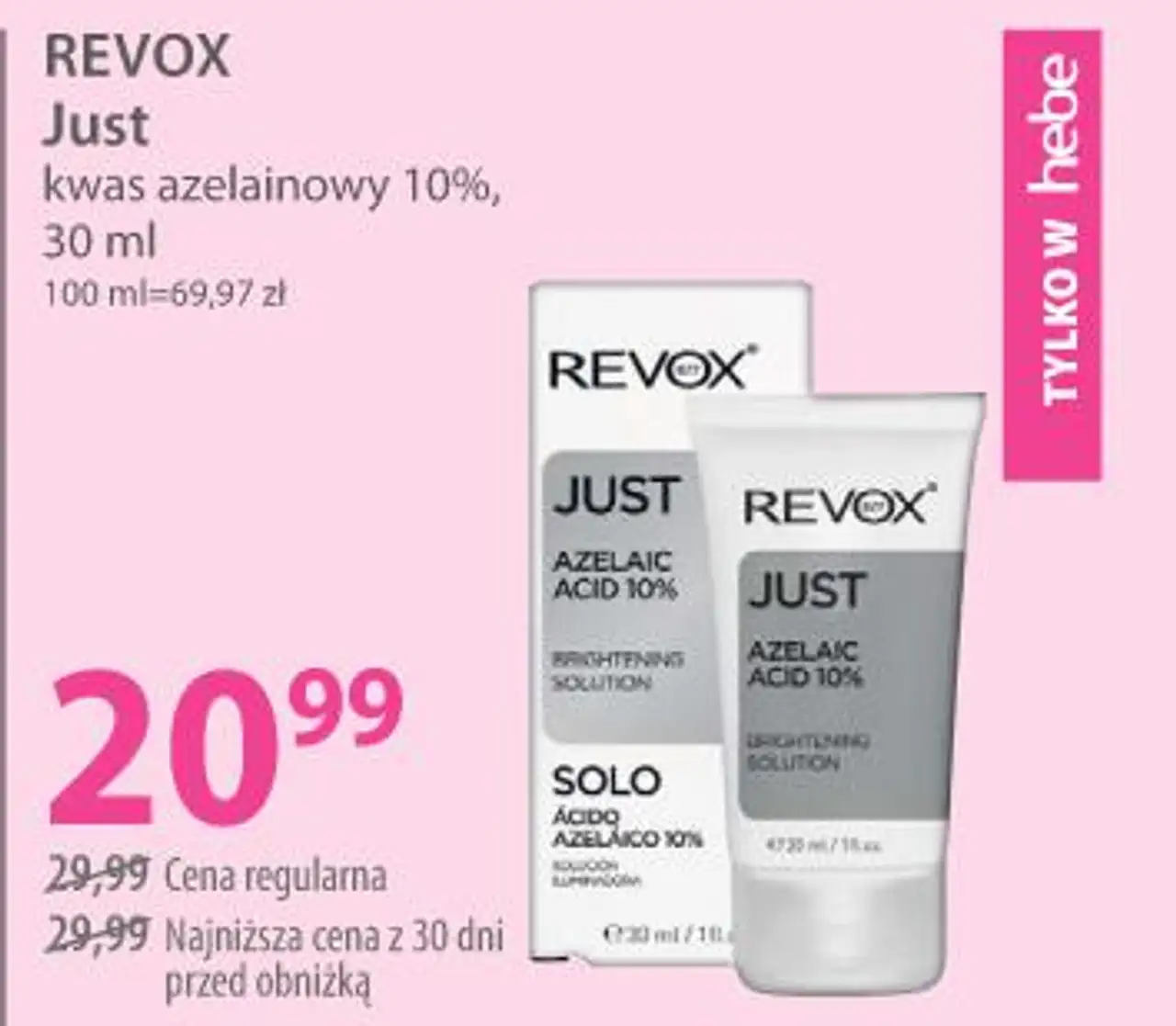 REVOX Just kwas azelainowy 10%