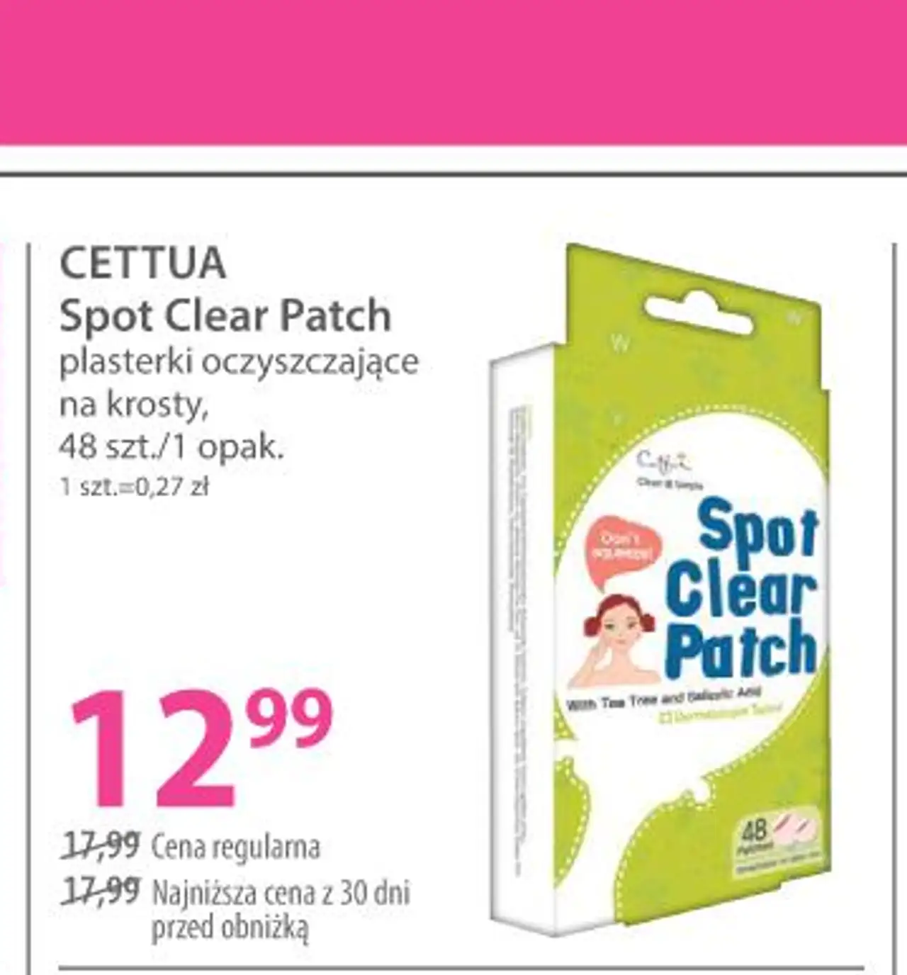 CETTUA Spot Clear Patch plasterki oczyszczające na krosty