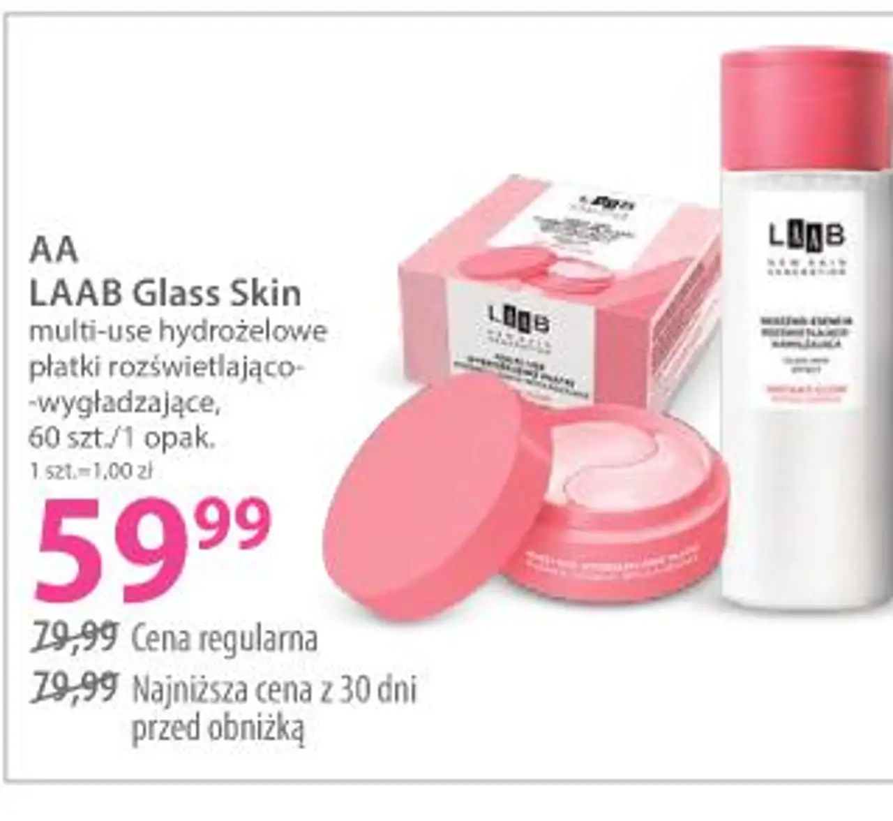 AA LAAB Glass Skin multi-use hydrożelowe płatki rozświetlająco-wygładzające