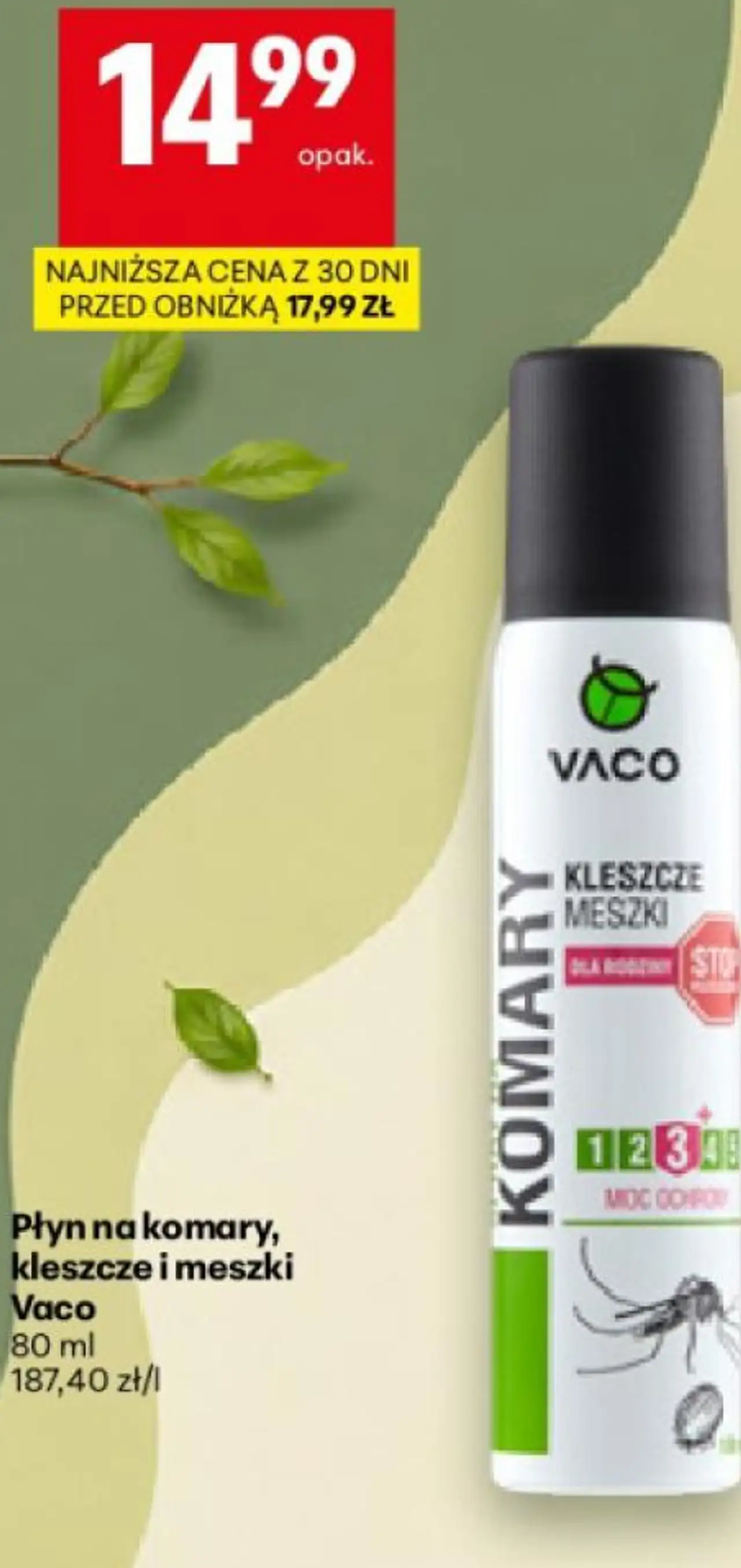 Płyn na komary, kleszcze i meszki Vaco