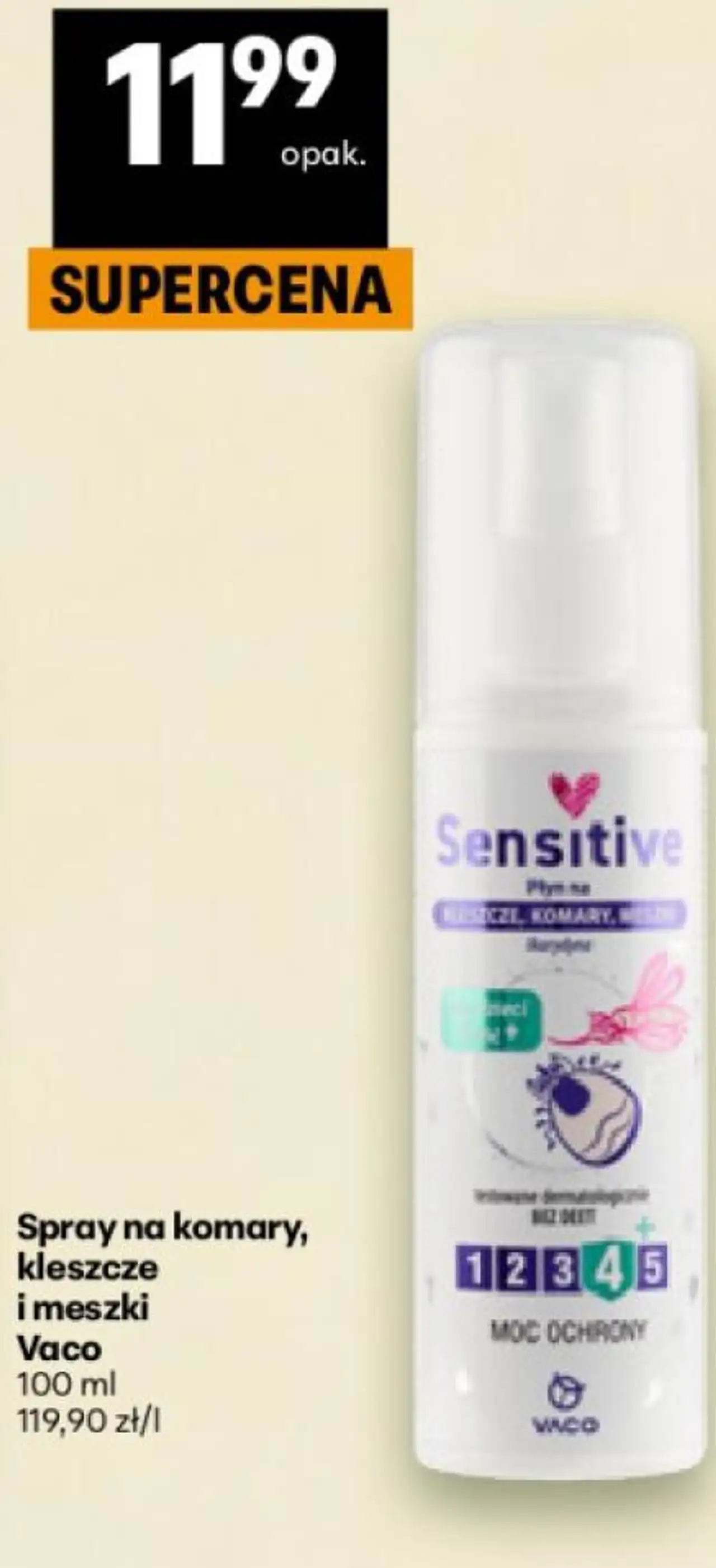 Spray na komary, kleszcze i meszki Vaco Sensitive