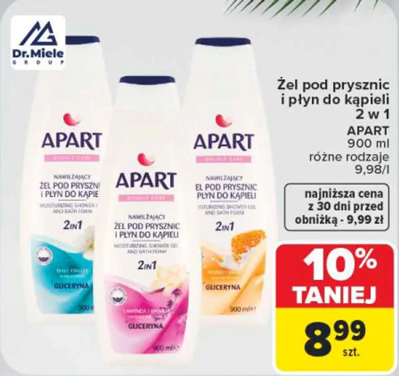 Apart Żel pod prysznic i płyn do kąpieli 2 w 1