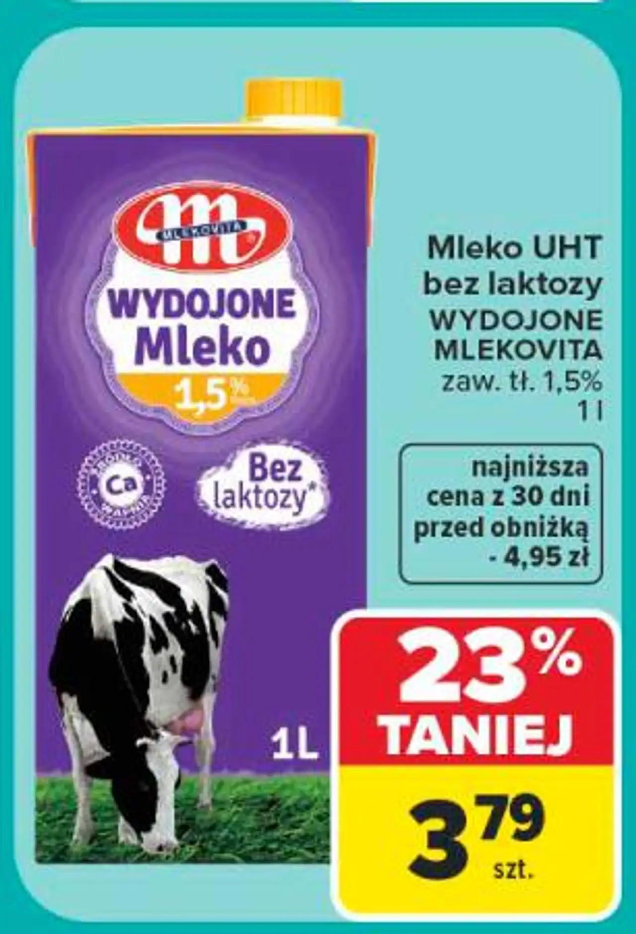 Mleko UHT bez laktozy WYDOJONE MLEKOVITA