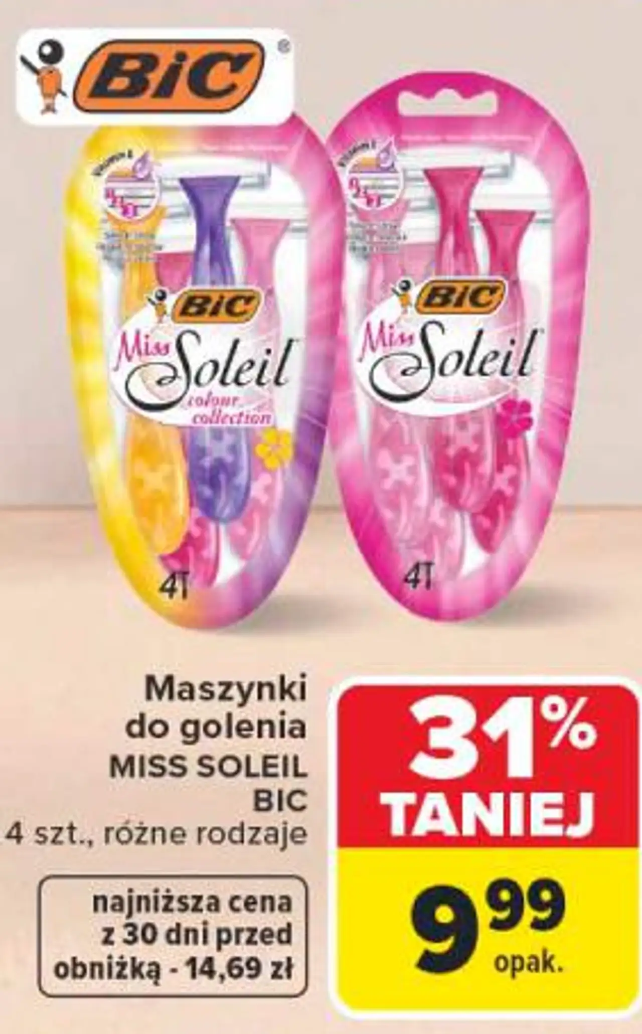 Maszynki do golenia Miss Soleil BIC 4 szt.