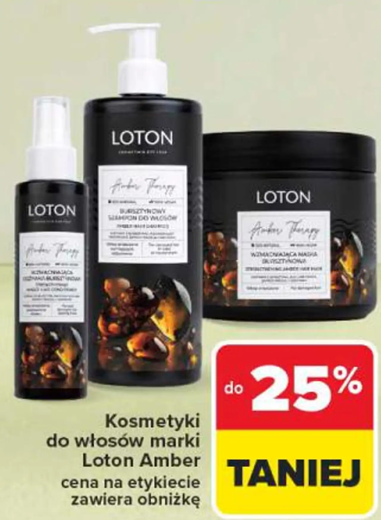Kosmetyki do włosów marki Loton Amber
