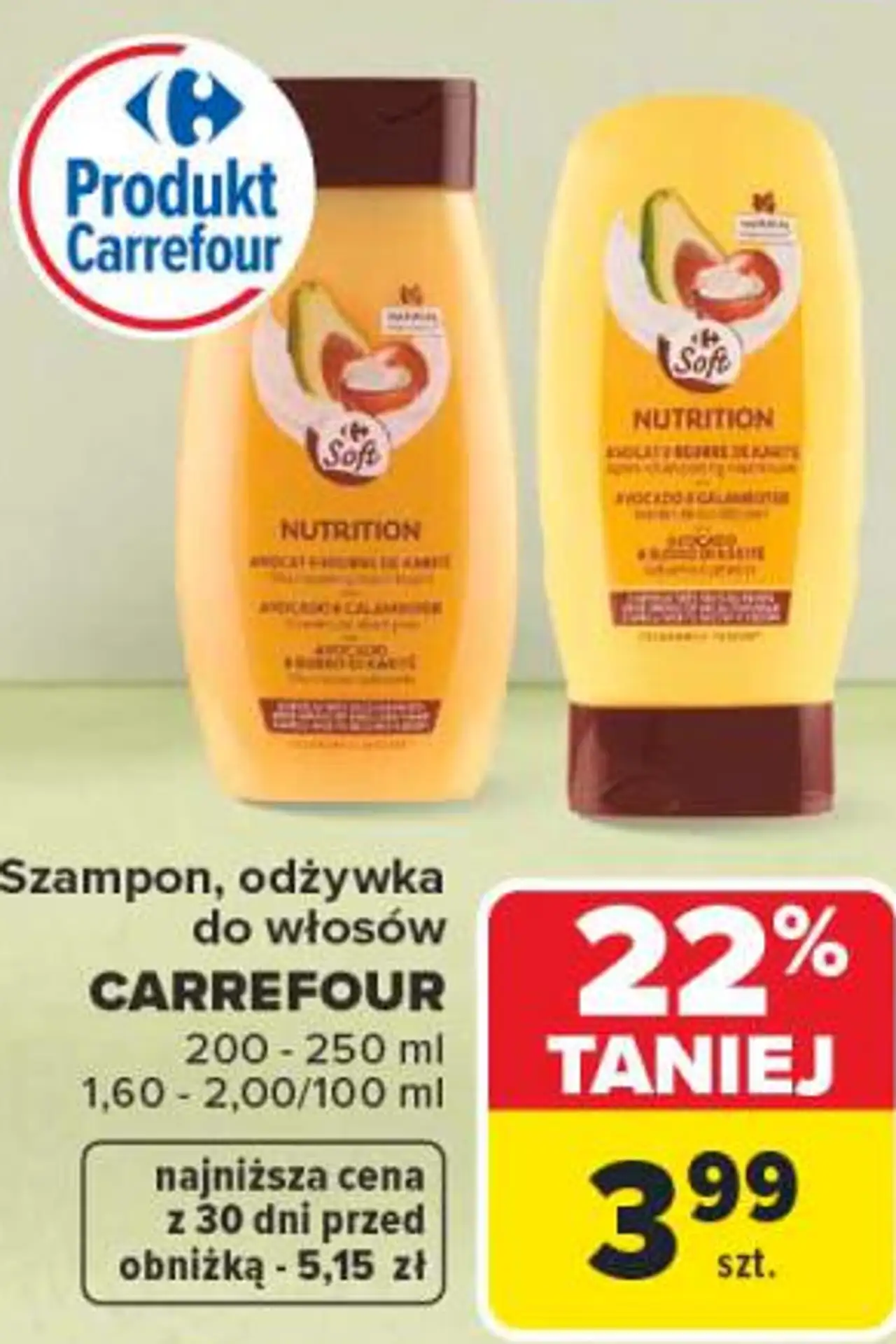 Szampon, odżywka do włosów CARREFOUR