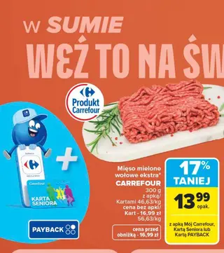 - Mięso mielone wołowe ekstra CARREFOUR - Carrefour