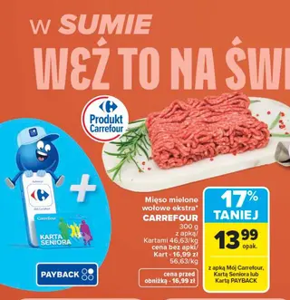 - Mięso mielone wołowe ekstra CARREFOUR - Carrefour Market